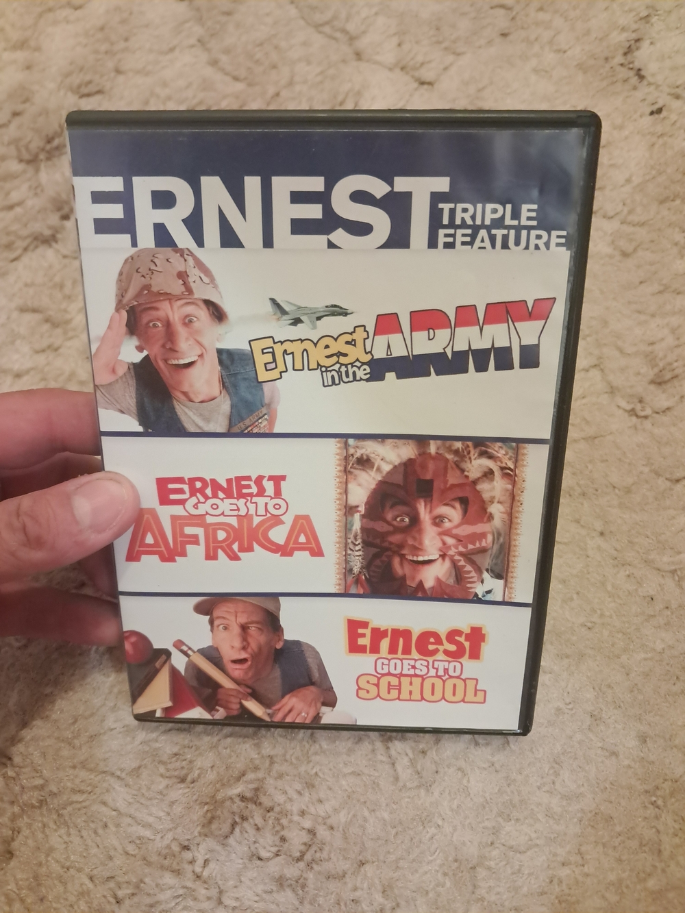 Ernest Triple Feature DVD - White, Blue, Red Cover